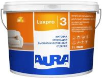 Краска в/д aura luxpro 3 база а для стен и потолков 9л белая, арт.10891