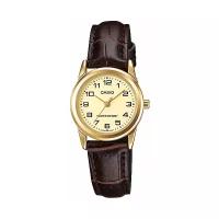 Наручные часы CASIO Collection LTP-V001GL-9B, серебряный, коричневый