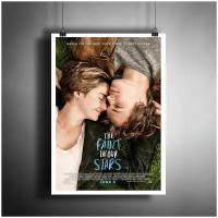 Постер плакат для интерьера "Фильм: Виноваты звёзды. The Fault in Our Stars"/ Декор дома, офиса, комнаты A3 (297 x 420 мм)