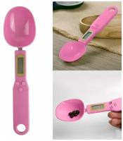 Электронная мерная кухонная весовая ложка, весы, розовый