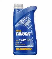 7510 Favorit 15W-50 1L, 1134, масло полусинтетическое, Mannol