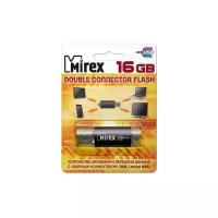 Флеш накопитель 16GB Mirex Smart, OTG, USB 2.0/MicroUSB, Черный