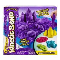 Кинетический песок Kinetic Sand с песочницей и формочками