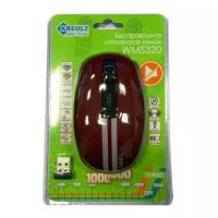 Беспроводная компактная мышь Kreolz WMS 320 Red USB