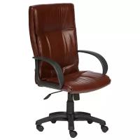 Компьютерное кресло TetChair Давос для руководителя, обивка: искусственная кожа, цвет: коричнево-рыжий