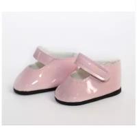 Обувь для кукол, Туфли 7 см для кукол и пупсов выше 45 см, светло-розовые