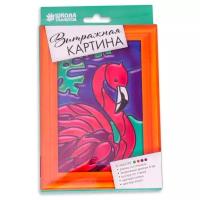 Витражная мини-картина «Фламинго» 10х15 см