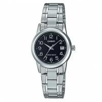 Наручные часы CASIO Collection LTP-V002D-1B, серебряный, черный