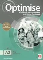 Optimise Updated A2 Workbook with Key and Online Workbook, рабочая тетрадь с электронной рабочей тетрадью по англискому языку для подростков