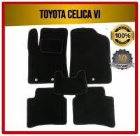 Комплект ворсовых ковриков ECO на Toyota Celica VI 1993-1999 (T200) / Тойота Селика Левый руль
