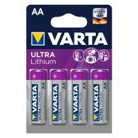 Батарейка VARTA ULTRA Lithium AA, 4 шт