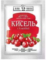 Кисель в пакетиках быстрого приготовления с клюквой, пакет 110 г, 10 шт