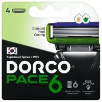 Сменные кассеты Dorco PACE 6 с 6-ю лезвиями, 4 штуки