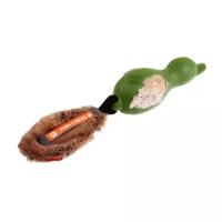 Игрушка для собак GIGWI Mute/Squeak Утка с отключаемой пищалкой зеленая (30см)