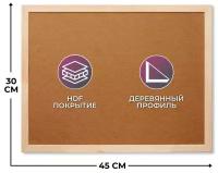 Доска пробковая Attache Economy Softboard 902137 30х45 см, коричневый