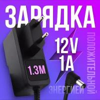 Блок питания 12V 1A угловой 5.5 x2.1 мм M120100E211 для модемов (роутеров), ТВ-приставок (ресиверов) МТС Триколор Ростелеком Wink Gpon GS Дом. ру