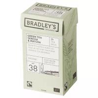 Зеленый чай, сенча и матча, органический Эрл Грей 25*1,5. 37,5 гр. Bradley's