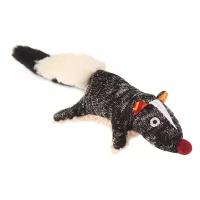 Игрушка для собак GIGWI Plush Friendz Скунс с пищалкой, серый (9см)