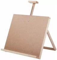 Мольберт-планшет настольный из липы для рисования деревянный регулируемый верхний держатель, 65х45х36 см, Brauberg Ar, 192340