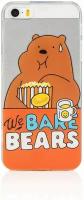 Чехол силиконовый "Bare Bears Poocon" iPhone 5 / 5S / SE
