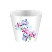 Горшок для цветов с дренажной вставкой InGreen коллекция London Orchid Deco, пластиковый, 1,6л, 160мм, 160х160х145 (IG6196) орхидея