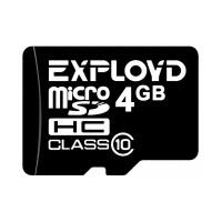 Карта памяти (EXPLOYD MicroSDHC 4GB Class10 - б/а)