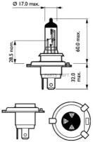 PHILIPS 12342LLECOB1 лампа H4 12V- 60/55W (P43T) (увелич. Срок службы) LONGLIFE ECOVISION блистер (1ШТ) 1шт
