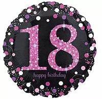 Шар фольгированный 18" Happy Birthday «18», 1 шт