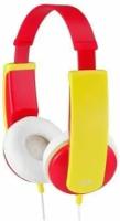 Наушники JVC проводные детские, модель HA-KD5-R-EF, серия KIDS. Цвет: красный/желтый