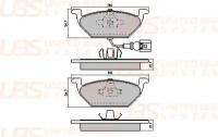 UBS тормозные колодки VW JETTA 11-/GOLF IV/V/VI/SKODA OCTAVIA 10-/YETI 10-/AUDI A3 10- передние B1102009