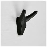 Крючок мебельный CAPPIO HORN, двухрожковый, цвет черный ТероПром 7599957