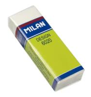 Ластик Milan пластиковый, белый, картонный держатель (CPM6020)