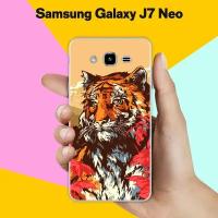 Силиконовый чехол на Samsung Galaxy J7 Neo Тигр / для Самсунг Галакси Джей 7 Нео