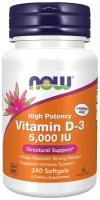 Витамин D3 NOW 5 000МЕ 240 капсул