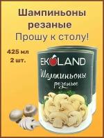 Шампиньоны резаные"EKOLAND"Прошу к столу" Ж/Б 425мл-2шт