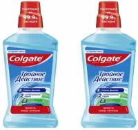 COLGATE PLAX Ополаскиватель для полости рта Тройное действие 500мл 2шт