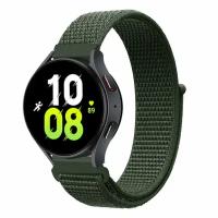 Нейлоновый универсальный ремешок 20 мм для смарт-часов Garmin, Samsung Galaxy Watch, Huawei Watch, Honor, Xiaomi Amazfit, 16 зеленый