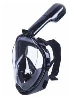 Подводная полнолицевая маска для плавания (снорклинга) FreeBreath S/M (чёрный)