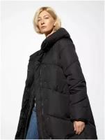 Пальто женское зимнее кармельстиль пуховое стеганное пальто с капюшоном зима