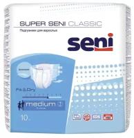 Seni Super Classic, подгузники для взрослых Medium (№2), 10 шт