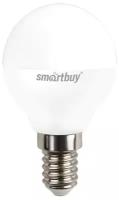 Smartbuy шар P45 E14 5W(400lm) 4000K 4K матовая пластик SBL-P45-05-40K-E14