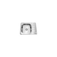 Врезная кухонная мойка SinkLight 5848A, 48х58см, нержавеющая сталь