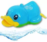 Uviton / Заводная игрушка для ванны/для купания для детей и малышей Утенок/уточка для, цвет голубой