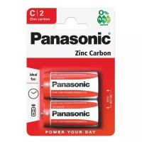 Батарейка Panasonic Zinc Carbon C/R14, в упаковке: 2 шт