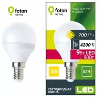 Светодиодная лампа Foton Lighting FL-LED GL45 9W E14 4200К 220V 840Лм 45*80мм
