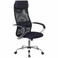Кресло руководителя Easy Chair VB_EChair-655/SL/BL TTW сетка/ткань черный хром