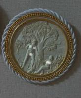 Настенный декор, барельеф из гипса - "Адам и Ева", 18.25 см