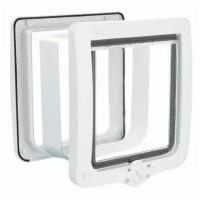 Дверца для кошек и собак Trixie 4-Way Flap Door XXL, размер 24х28см., белый