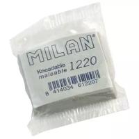 Ластик-клячка Milan 1220, 37 х 28 х 10 мм, синтетический каучук, прямоугольный, для графита, пастели, угля