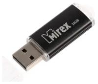 Флешка Mirex UNIT BLACK, 32 Гб, USB2.0, чт до 25 Мб/с, зап до 15 Мб/с, черная